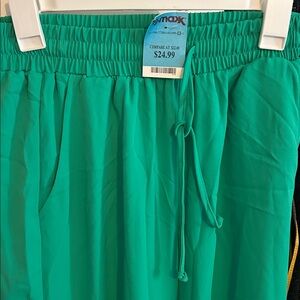 Vibrant Green Drawstring Pants